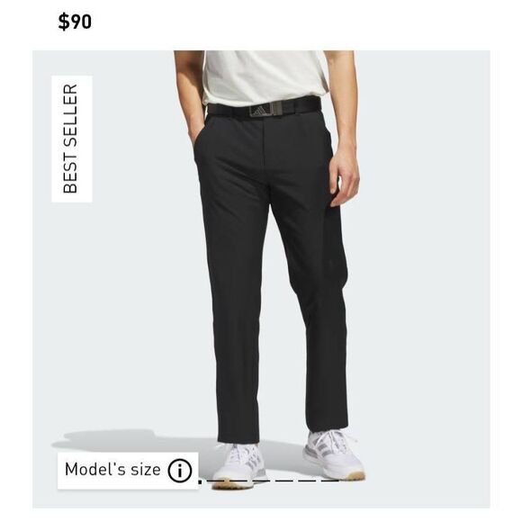 New with tags Men's Adidas golf pant 34 x 30 black - Picture 1 of 6